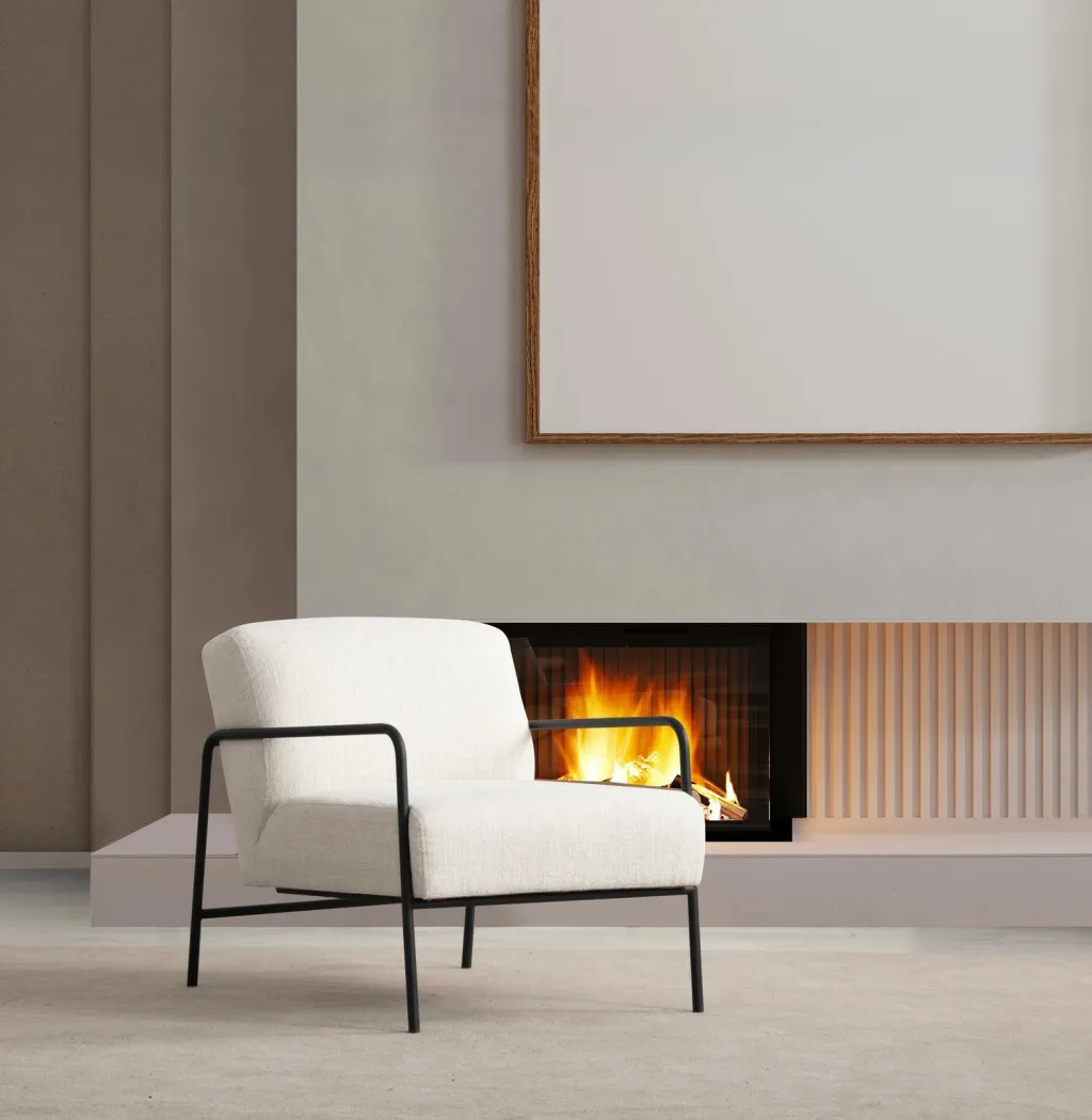 Karrige krahu Atelier del Sofa, Eti Bergere, e bardhë - 1