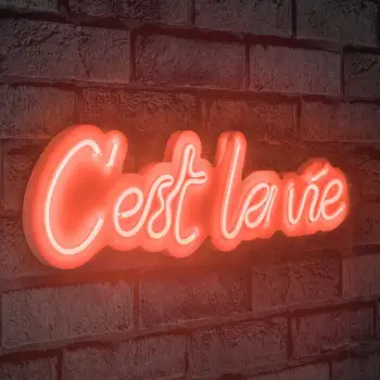 Dekor dritash LED plastike, ngjyrë rozë, C'est La Vie