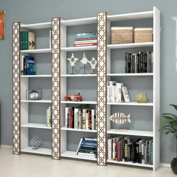 Raft librash Hanah Home, City 3, i bardhë