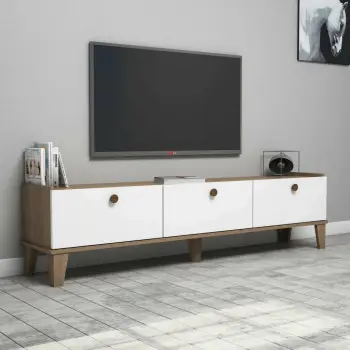 Komodinë për TV Sumer E3620, lis, bardhë