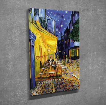 Pikturë dekorative në kanavacë, Wallity, DC238, Cafe Terrace at Night, 30x40cm