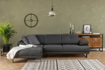 Kënd divan Atelier del Sofa, Mustang Small, kënd i majtë, antracit