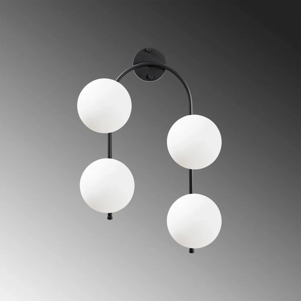 Llambë muri Opviq, Jewel - 10595, e zezë dhe krem, moderne - 3