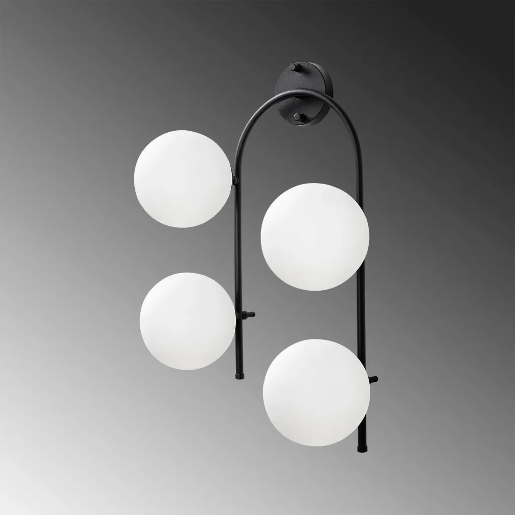 Llambë muri Opviq, Jewel - 10595, e zezë dhe krem, moderne - 4