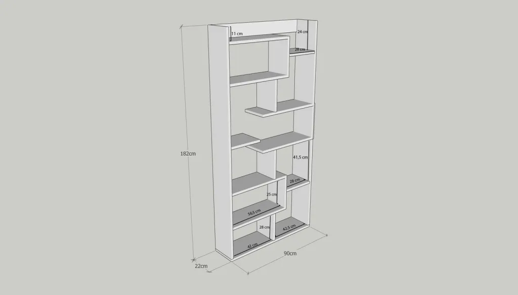 Raft librash Hanah Home, Kuttap, ngjyrë pishë - 4