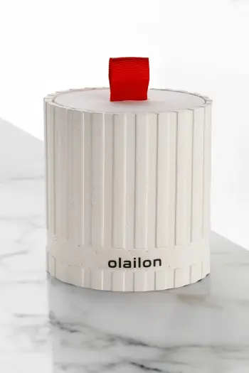 Qiri dekorativ Aberto Design, Sutun, i bardhë, i kuq