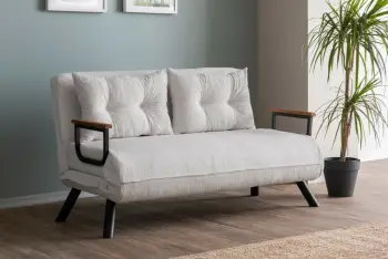Divan-krevat dy ulës, Atelier del Sofa, Sando, teddy, i bardhë