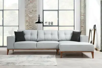 Kënd-sofë krevati Atelier del Sofa, Montana kënd i djathtë (L3+Chl), ngjyrë gri e çelët