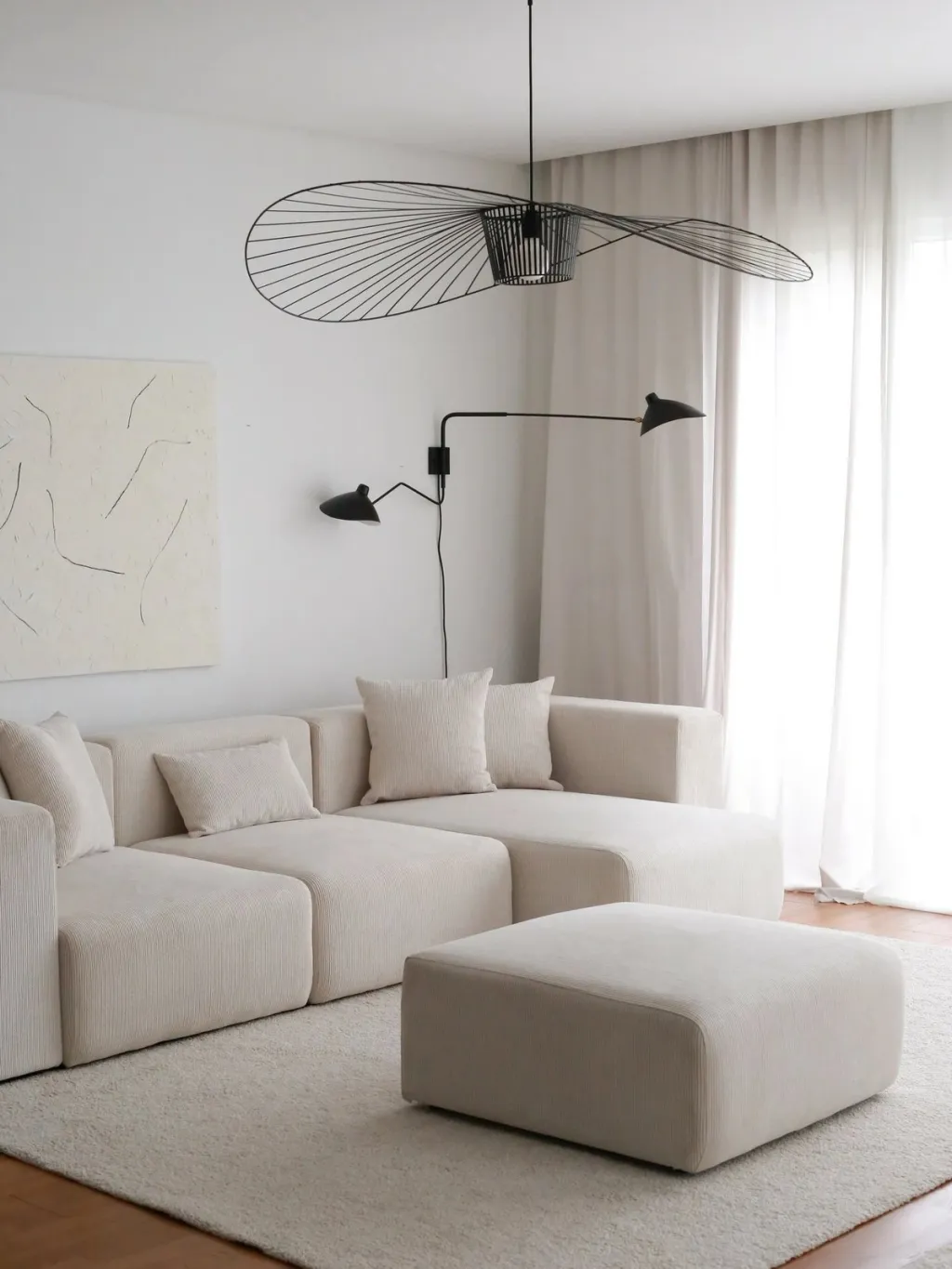 Pouf i bardhë Atelier del Sofa, Yolo - 1