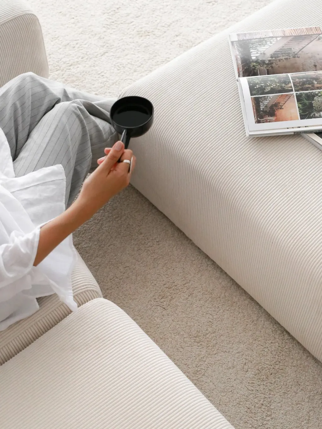 Pouf i bardhë Atelier del Sofa, Yolo - 3