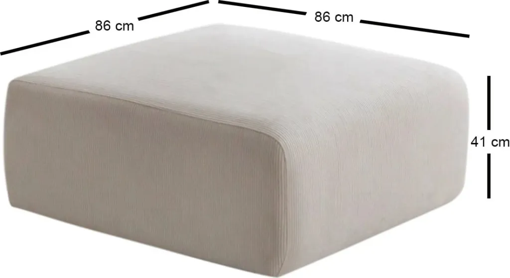 Pouf i bardhë Atelier del Sofa, Yolo - 6