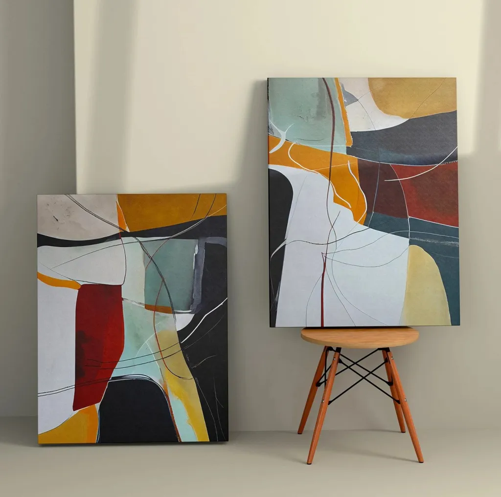 Pikturë dekorative në kanavacë (2 copë), Wallity, 2KNV4354, 50x70cm - 1