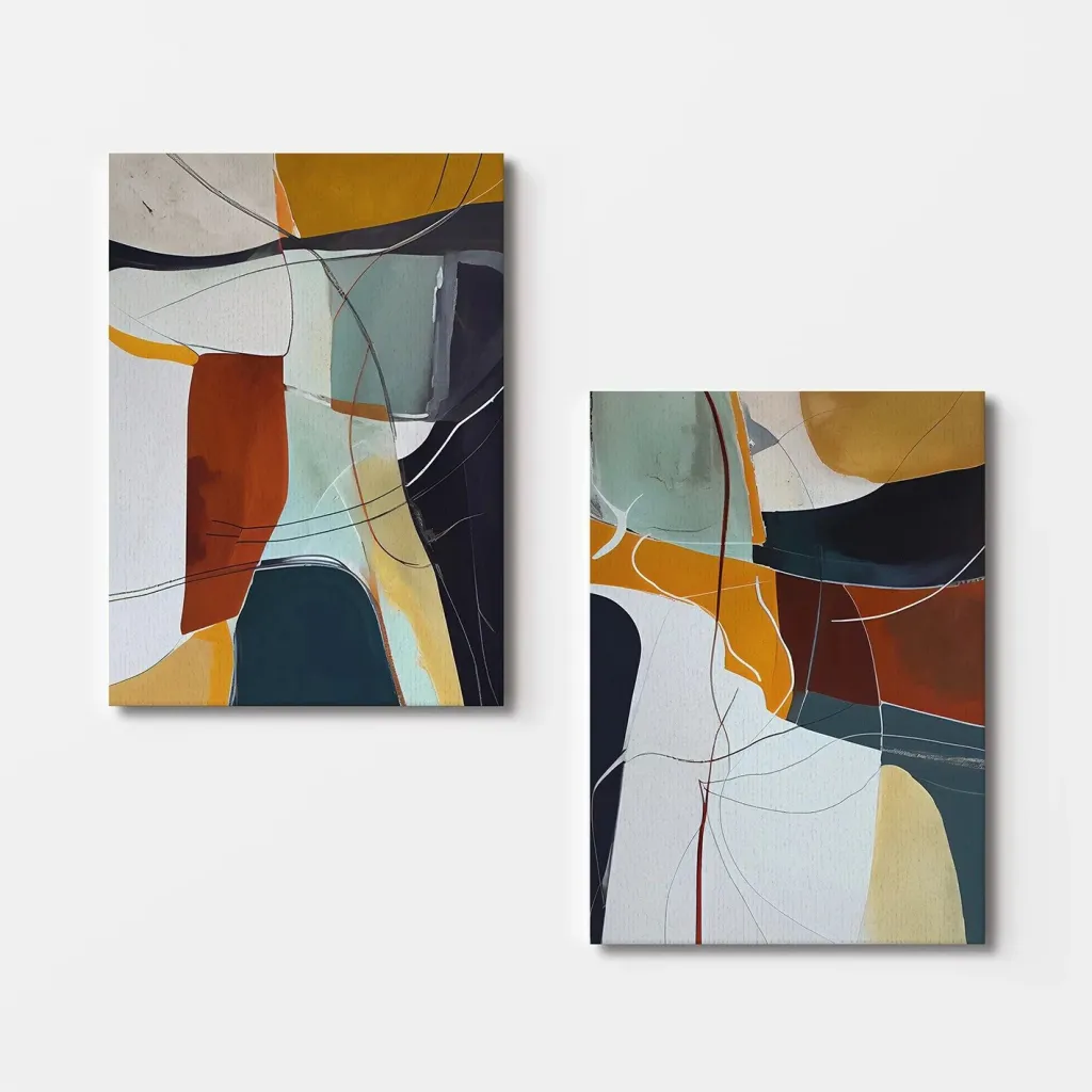 Pikturë dekorative në kanavacë (2 copë), Wallity, 2KNV4354, 50x70cm - 3