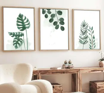 Pikturë dekorative me kornizë MDF (3 copë), Wallity, Huhu193, 30x40