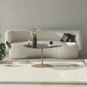 Tavolinë kafeje Hanah Home, Soho, ngjyrë gri e errët, këmbë ari