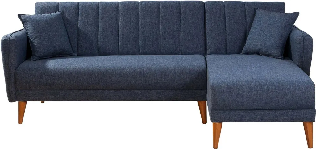 Kënd-sofë krevati Atelier del Sofa, kënd i djathtë, ngjyrë kaltër e errët - 4