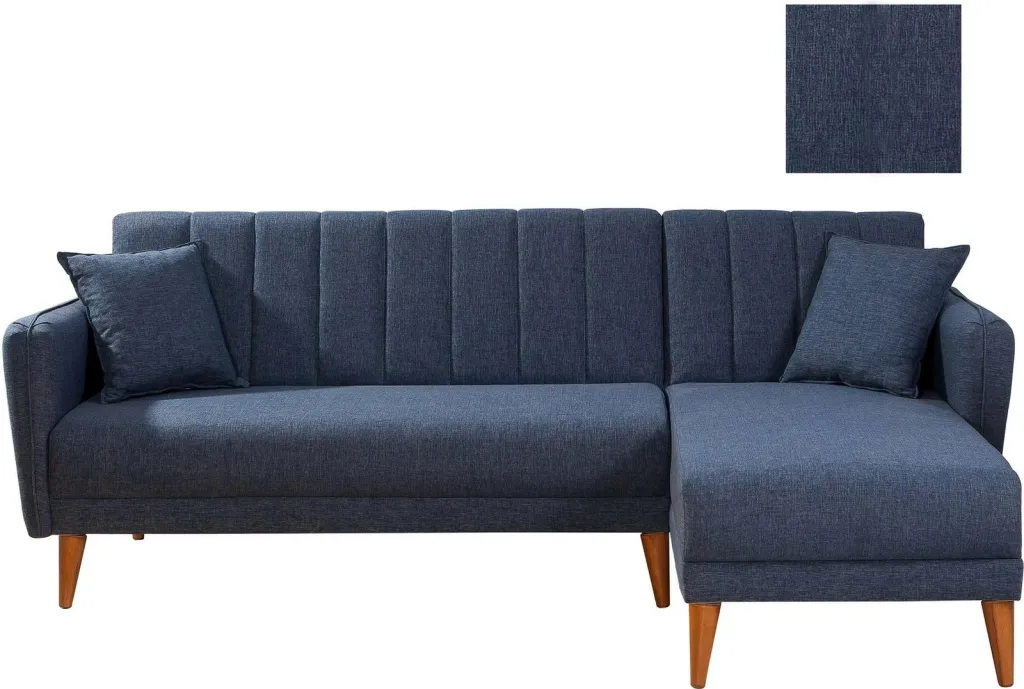 Kënd-sofë krevati Atelier del Sofa, kënd i djathtë, ngjyrë kaltër e errët - 5