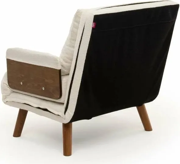 Krevat-karrige një vendës, Atelier del Sofa, Cosmo Single, material teddy, e bardhë - 12