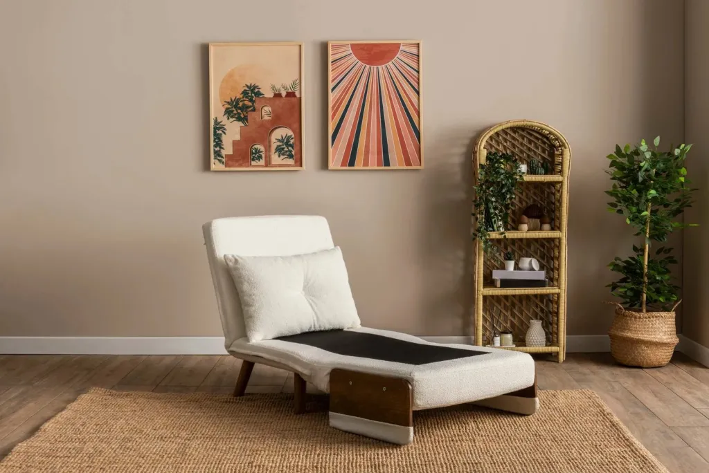 Krevat-karrige një vendës, Atelier del Sofa, Cosmo Single, material teddy, e bardhë - 4