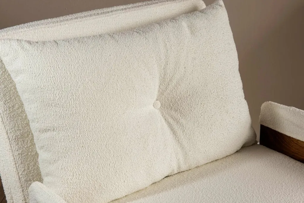 Krevat-karrige një vendës, Atelier del Sofa, Cosmo Single, material teddy, e bardhë - 9