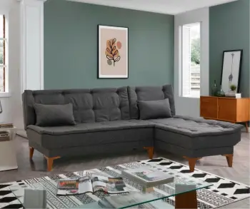 Kënd divan-krevat Belen, ngjyrë antracit, Atelier del Sofa