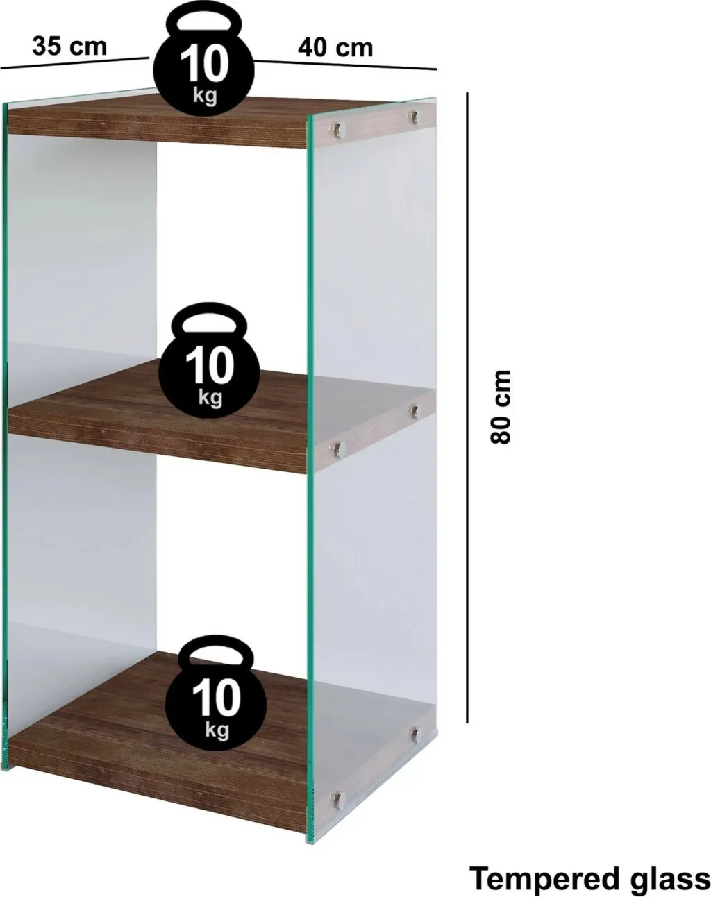 Raft librash Hanah Home, Box, ngjyrë arre - 5