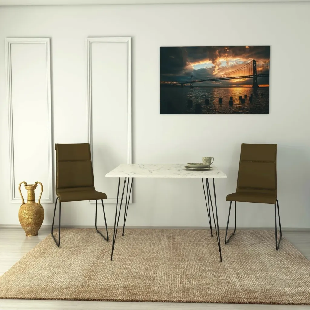 Tavolinë Hanah Home, katrore Sandalf - Marmo - 1