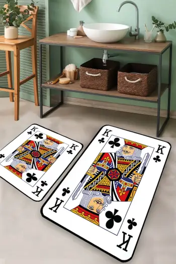 Set tapetesh banjoje (2 copë), Mijölnir, dizajn Karo letrash
