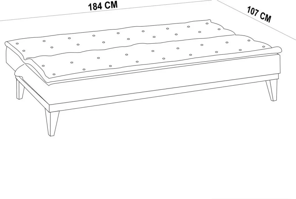 Set divan-krevat Atelier del Sofa, ngjyrë kaltër e errët, Fuoco-TKM06-1048 - 14