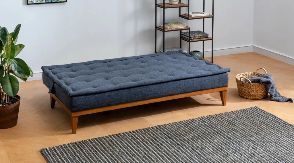 Set divan-krevat Atelier del Sofa, ngjyrë kaltër e errët, Fuoco-TKM06-1048 - 6
