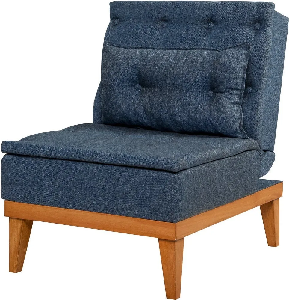 Set divan-krevat Atelier del Sofa, ngjyrë kaltër e errët, Fuoco-TKM06-1048 - 10
