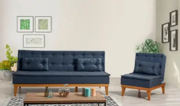 Set divan-krevat Atelier del Sofa, ngjyrë kaltër e errët, Fuoco-TKM06-1048