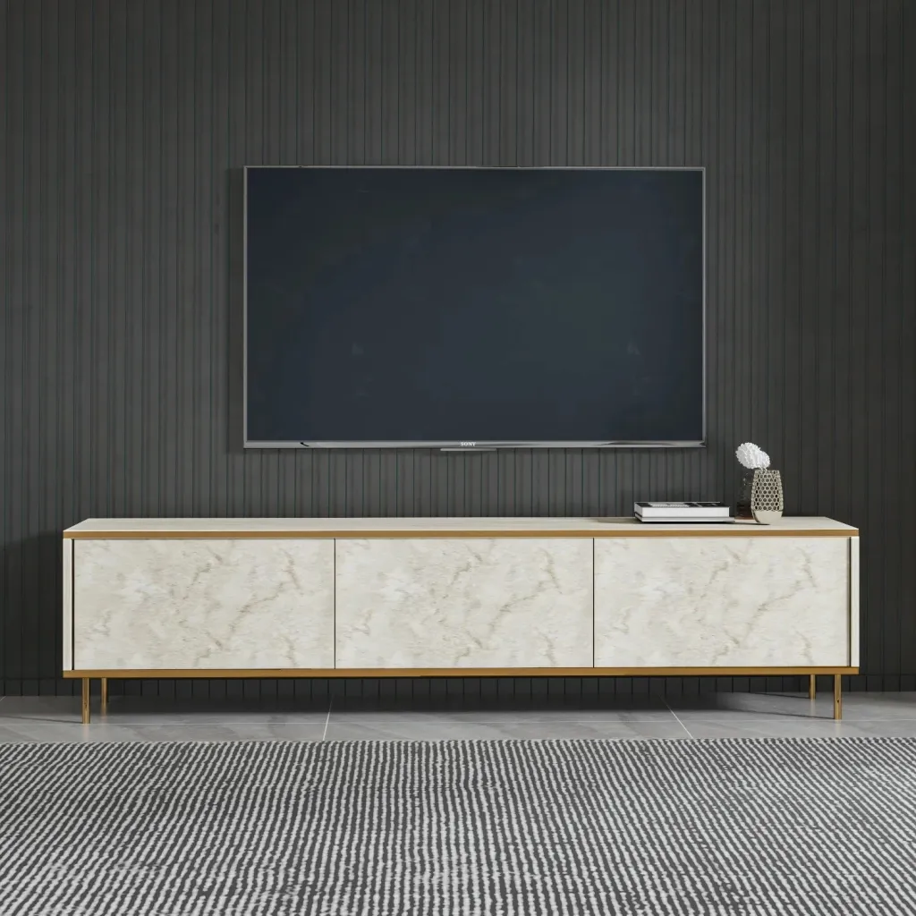Komodë TV Hanah Home, imazh travertin, ar - 1