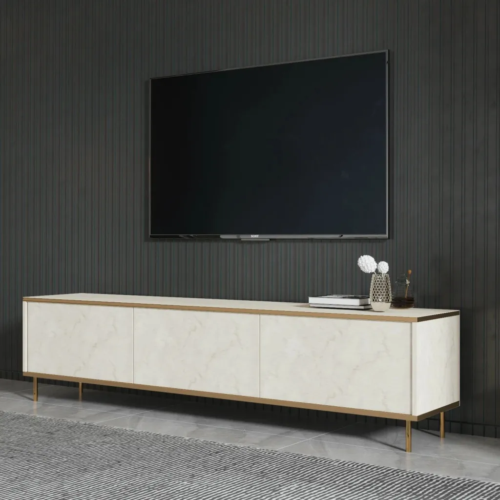Komodë TV Hanah Home, imazh travertin, ar - 3