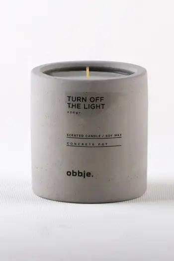 Qiri aromatik, enë betoni, ngjyrë gri, Turn Off The Light Verti, 8.5x9cm