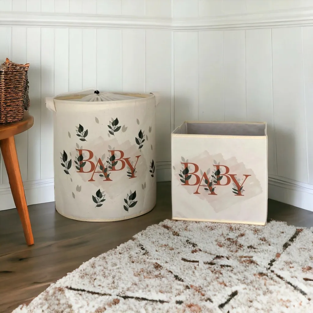 Set shporta prej fëlti, krem, 2 copë, Aberto Design, YLC473 - 1