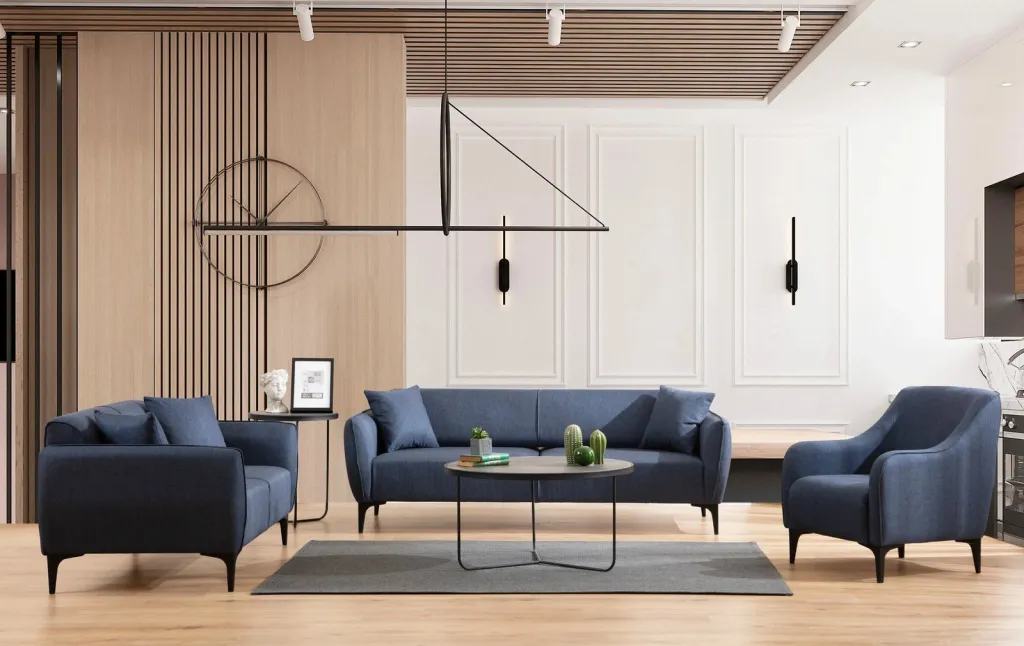 Divan dy vendësh Atelier del Sofa, Belissimo, ngjyrë kaltër - 2