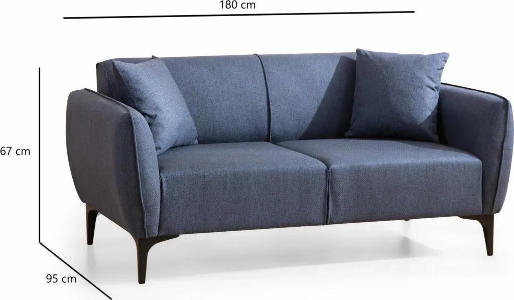 Divan dy vendësh Atelier del Sofa, Belissimo, ngjyrë kaltër - 6