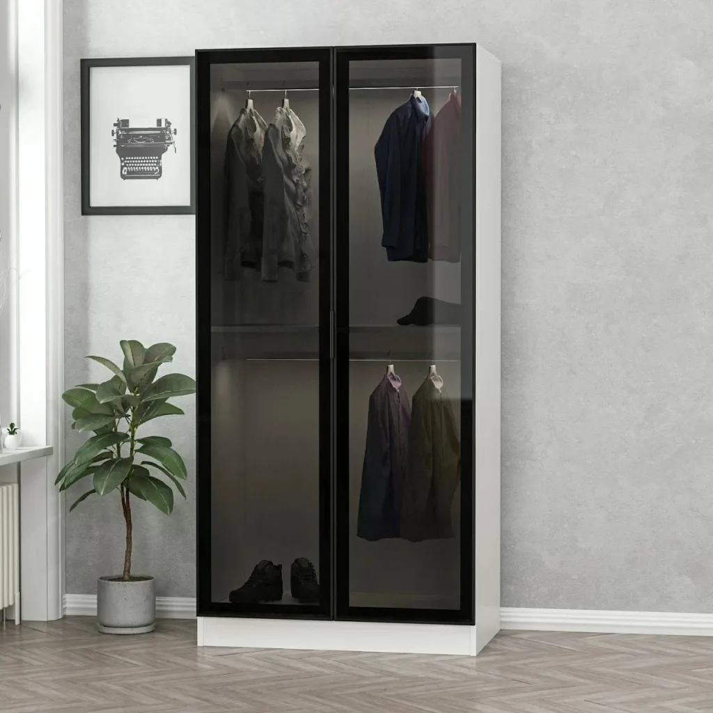 Dollap Hanah Home, xham i zi, 210cm - 3