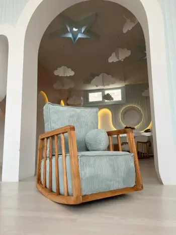 Karrige sallonese me krahë, ngjyrë khaki, Atelier del Sofa, sallanan