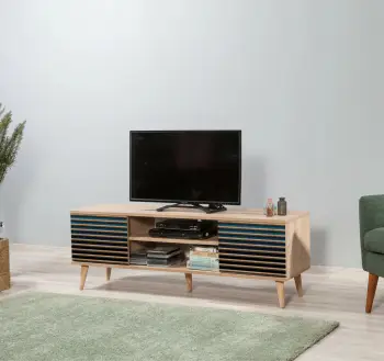 Komodë TV Hanah Home, Truva-222, ngjyrë lisi Sonoma
