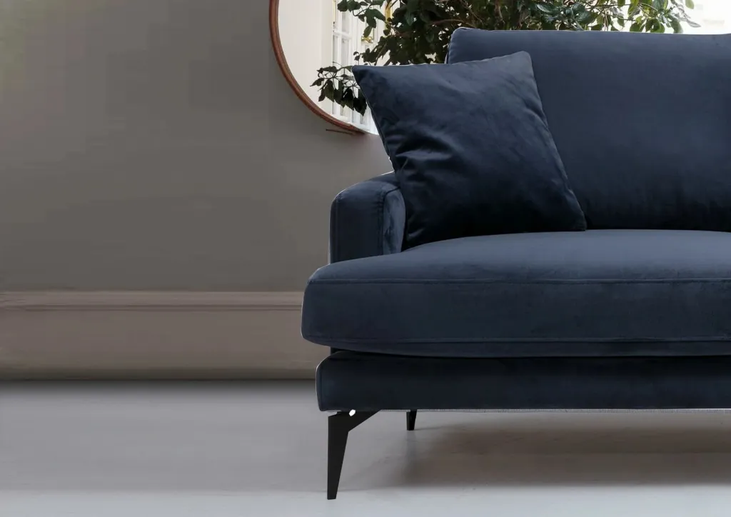 Divan dy ulëshe, ngjyrë navy blue, Papira 2 Seater - 2