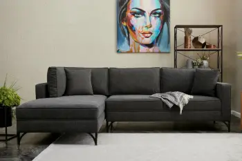 Këndare Atelier del Sofa, Berlin majtas, anthracite, e zezë