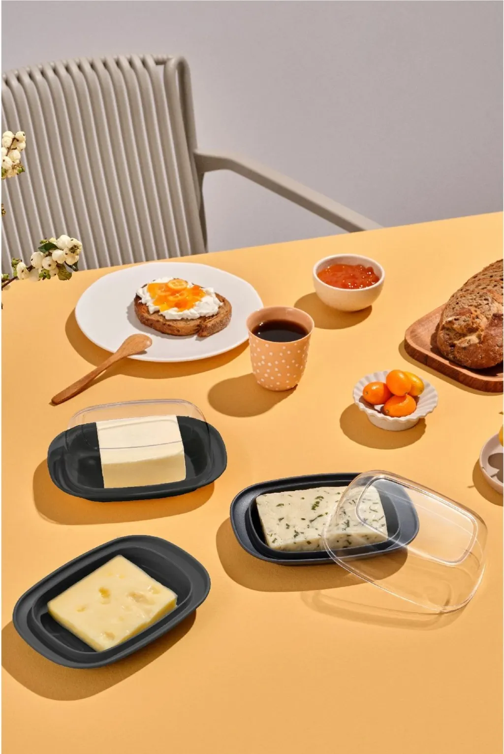 Set organizues për frigorifer, 3 copë, anthracite, DNYKHVLTLK - 1