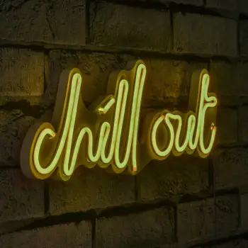 Dekor dritash LED plastike, Chill Out, ngjyrë e verdhë