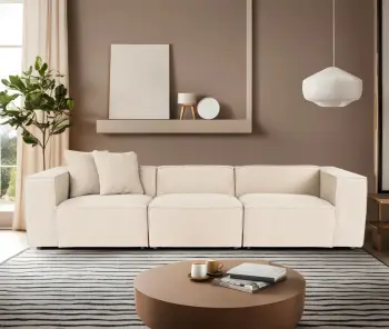 Kauç 3-ulëse Lora, ngjyrë pjeshke, Atelier del Sofa