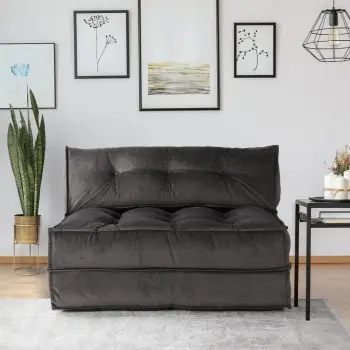 Divan-krevat 2 vende, Atelier del Sofa, ngjyrë moka-antracit