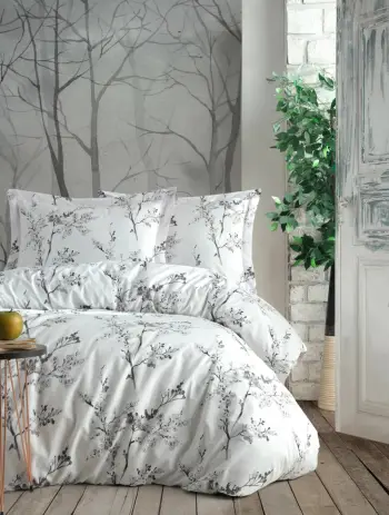 Set mbulesash për dyshek dopio Ranforce L'essentiel, Lara, e bardhë dhe e gjelbër