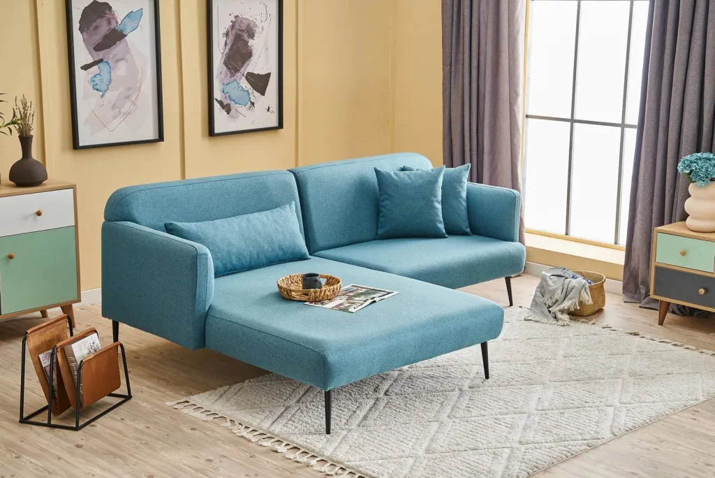 Këndsofa Atelier del Sofa, Revos majtas, ngjyrë turquoise - 1