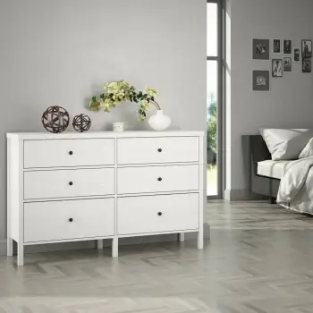 Komodë Hanah Home, FRN-10017, ngjyrë druri dhe e bardhë